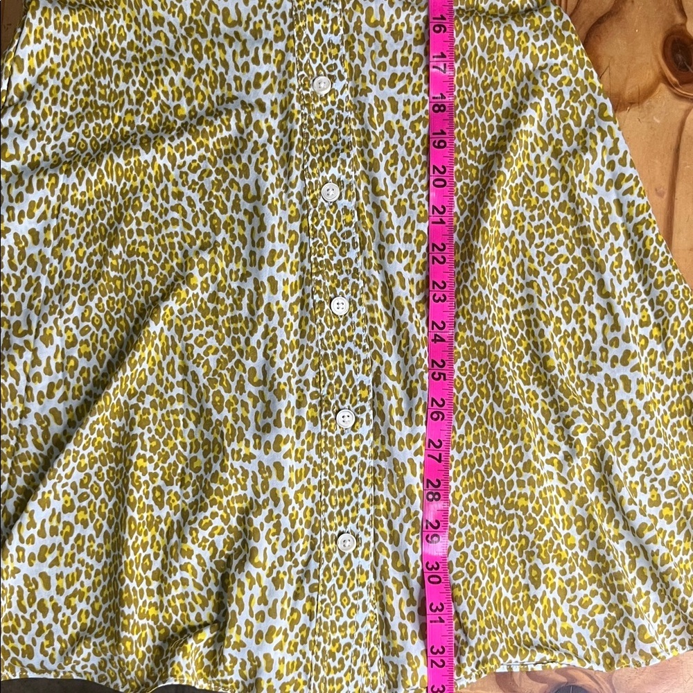 Diane Von Furstenberg Green/Yellow Leopard Print Dress - Picture 7 of 10